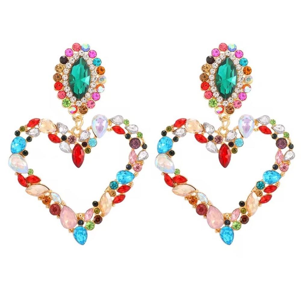 Multicolor Gemstone Statement Earrings
